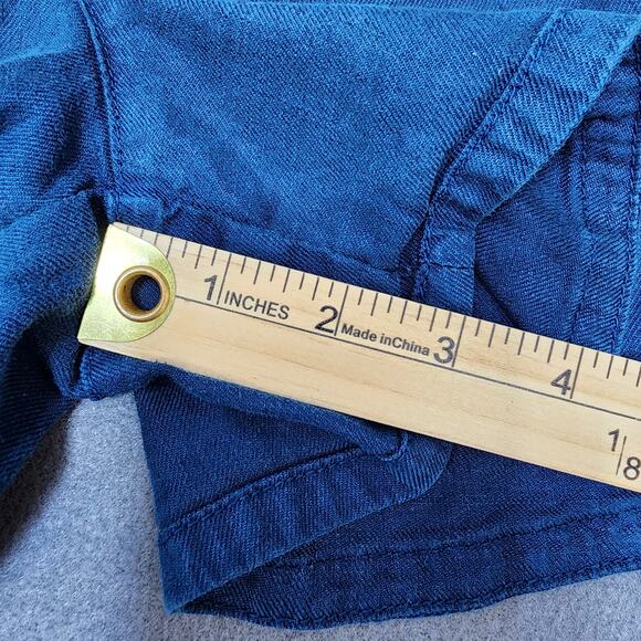 Anthropologie Level 99 Womens 31 Teal Blue Linen Blend Helen Trouser Shorts - Picture 10 of 14